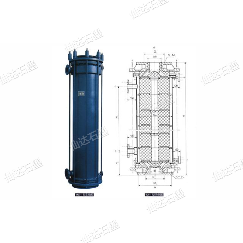 YKA型圓塊孔式石墨換熱器